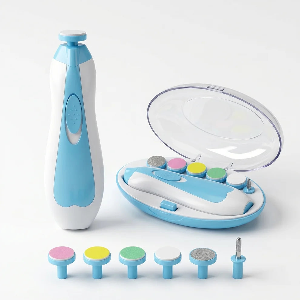 Electric Baby Nail Trimmer — 6-in-1 Safe Nail File for Newborns