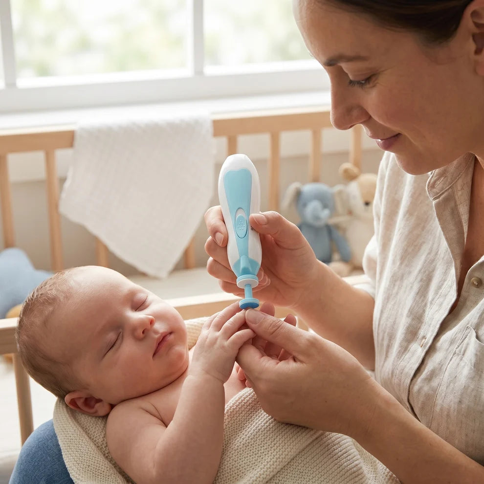 Electric Baby Nail Trimmer — 6-in-1 Safe Nail File for Newborns