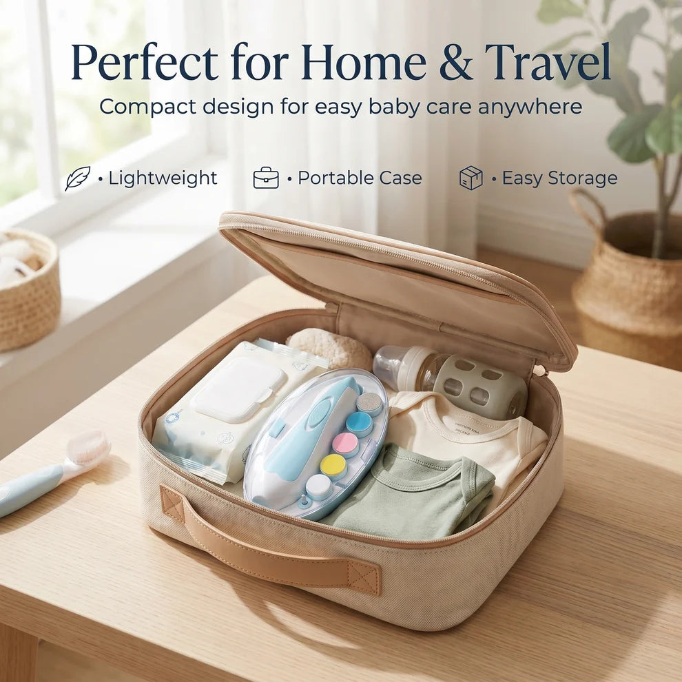 Electric Baby Nail Trimmer — 6-in-1 Safe Nail File for Newborns